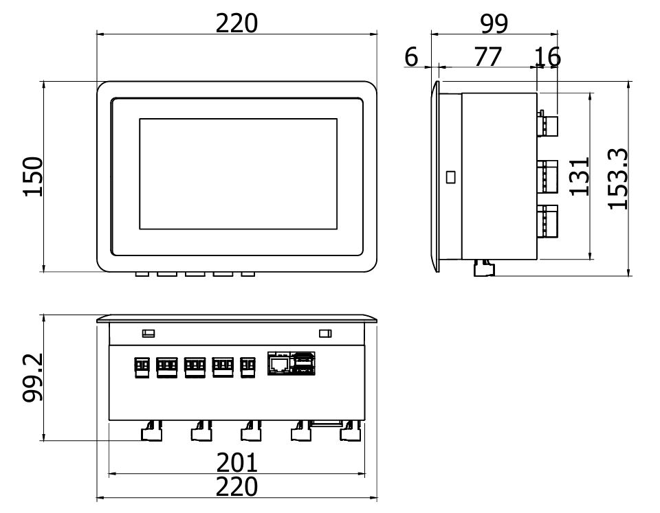 SC500A Dimensions